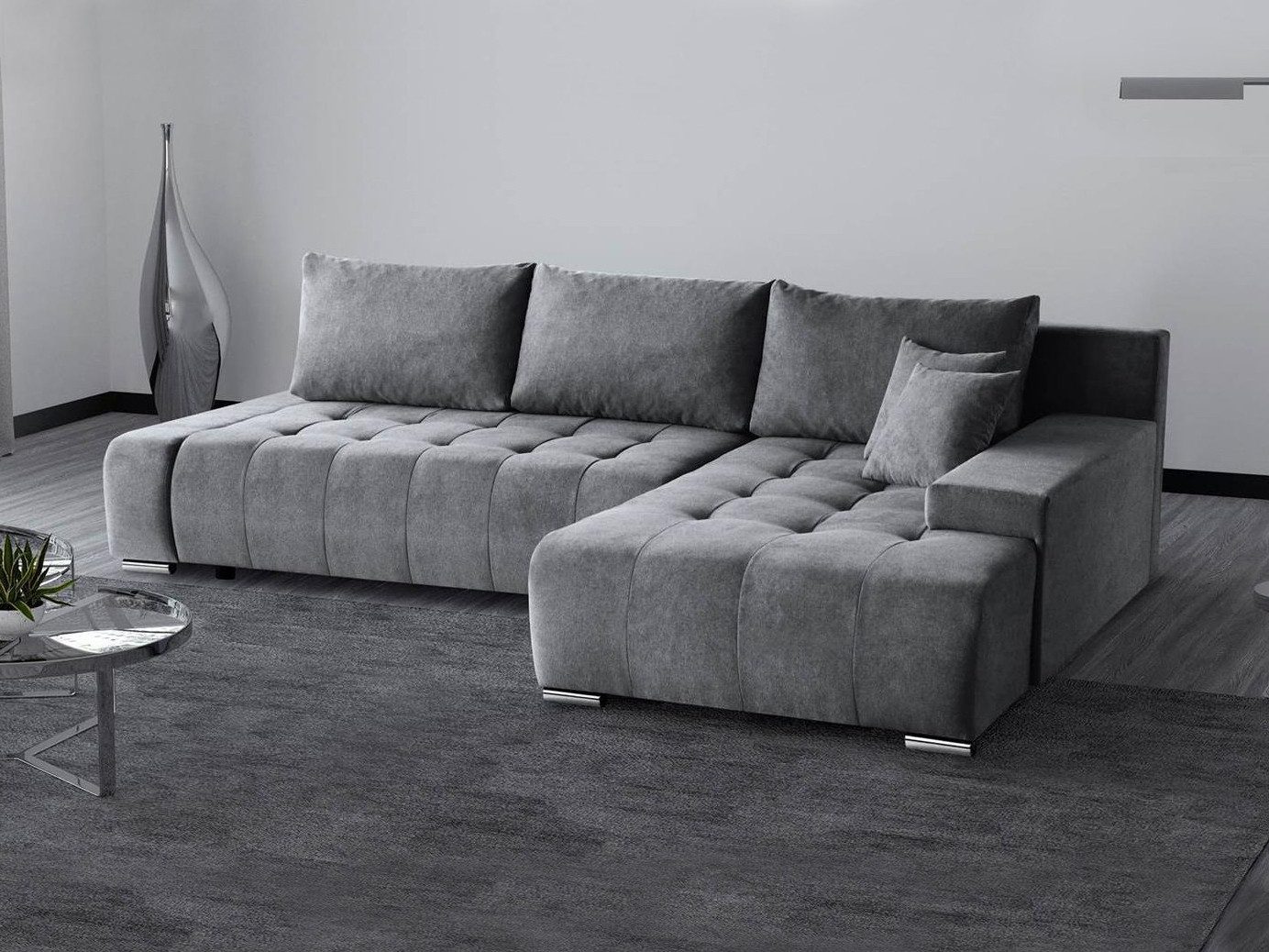 Beautysofa Ecksofa DRACO mit Schlaffunktion und günstig online kaufen