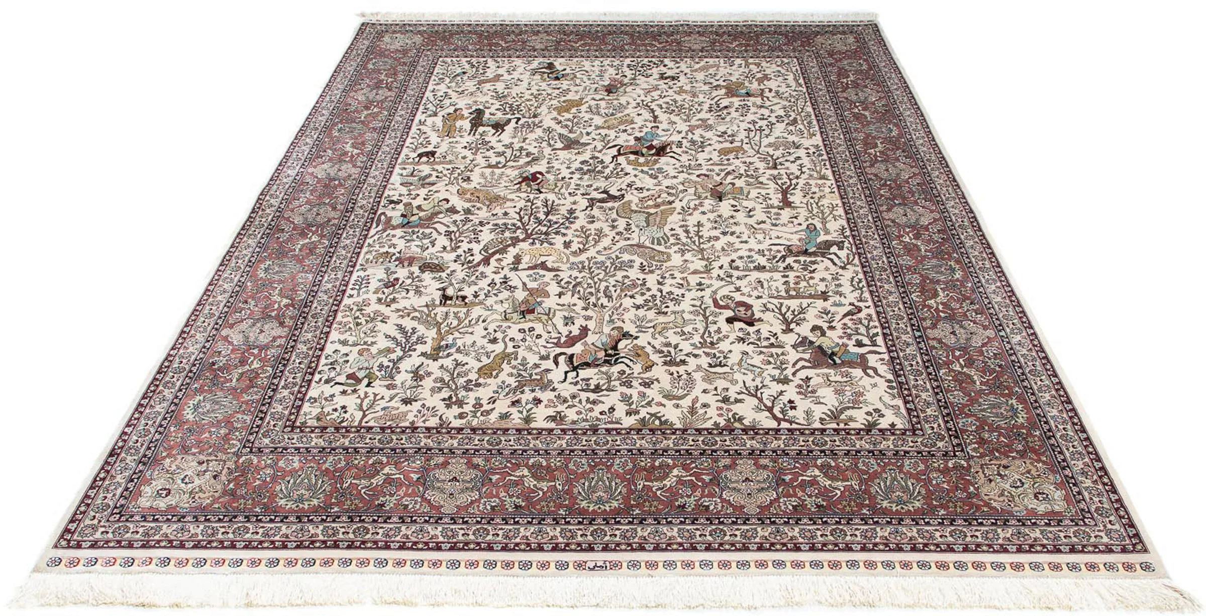 morgenland Orientteppich »Hereke - 244 x 169 cm - beige«, rechteckig, 3 mm günstig online kaufen