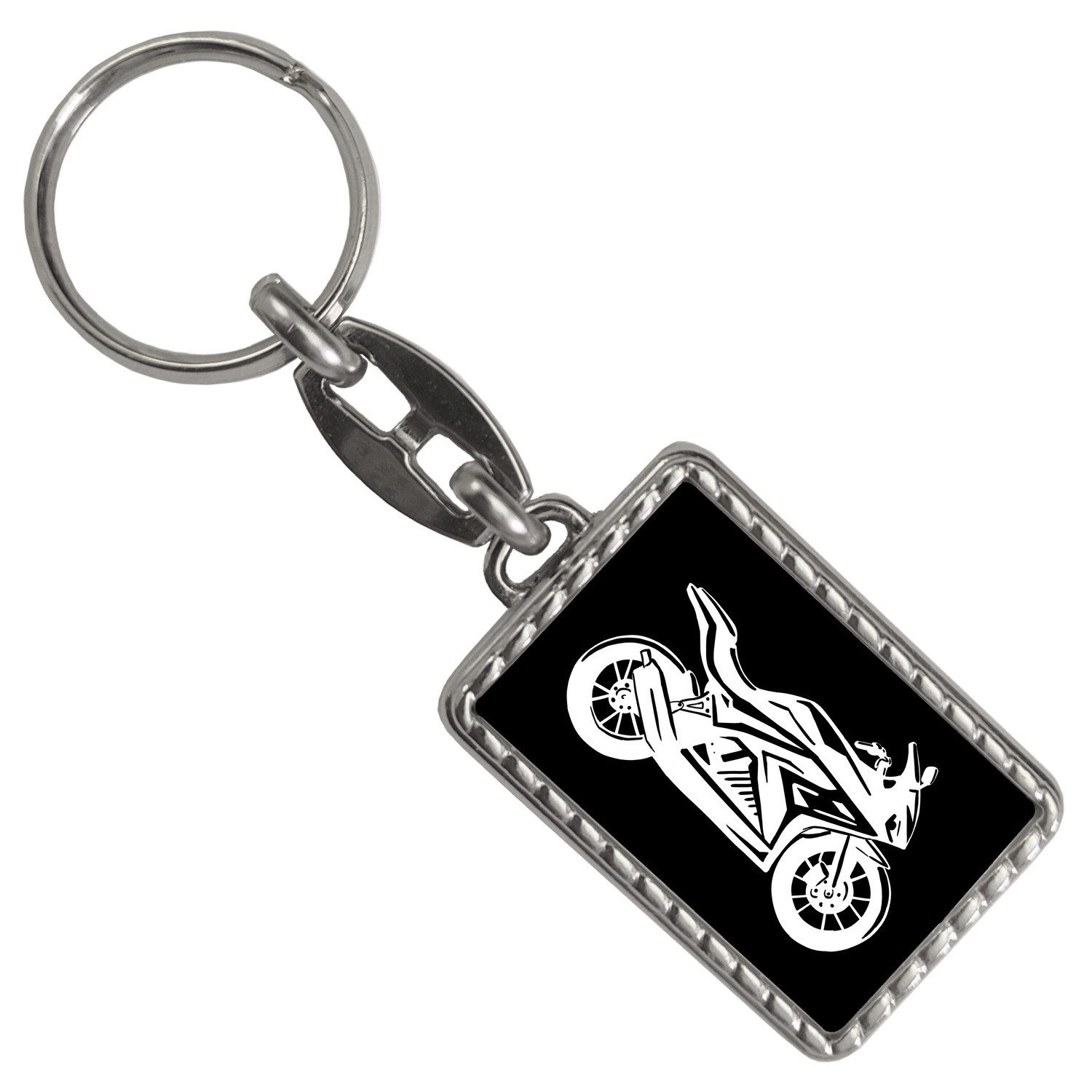 speecheese Schlüsselanhänger Motorrad Schlüsselanhänger mit Bordüre günstig online kaufen
