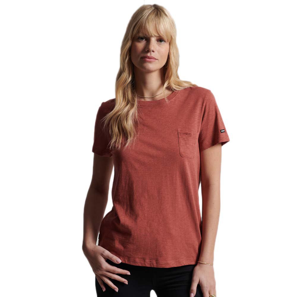 Superdry Studios Pocket Kurzarm T-shirt XS Marsala günstig online kaufen