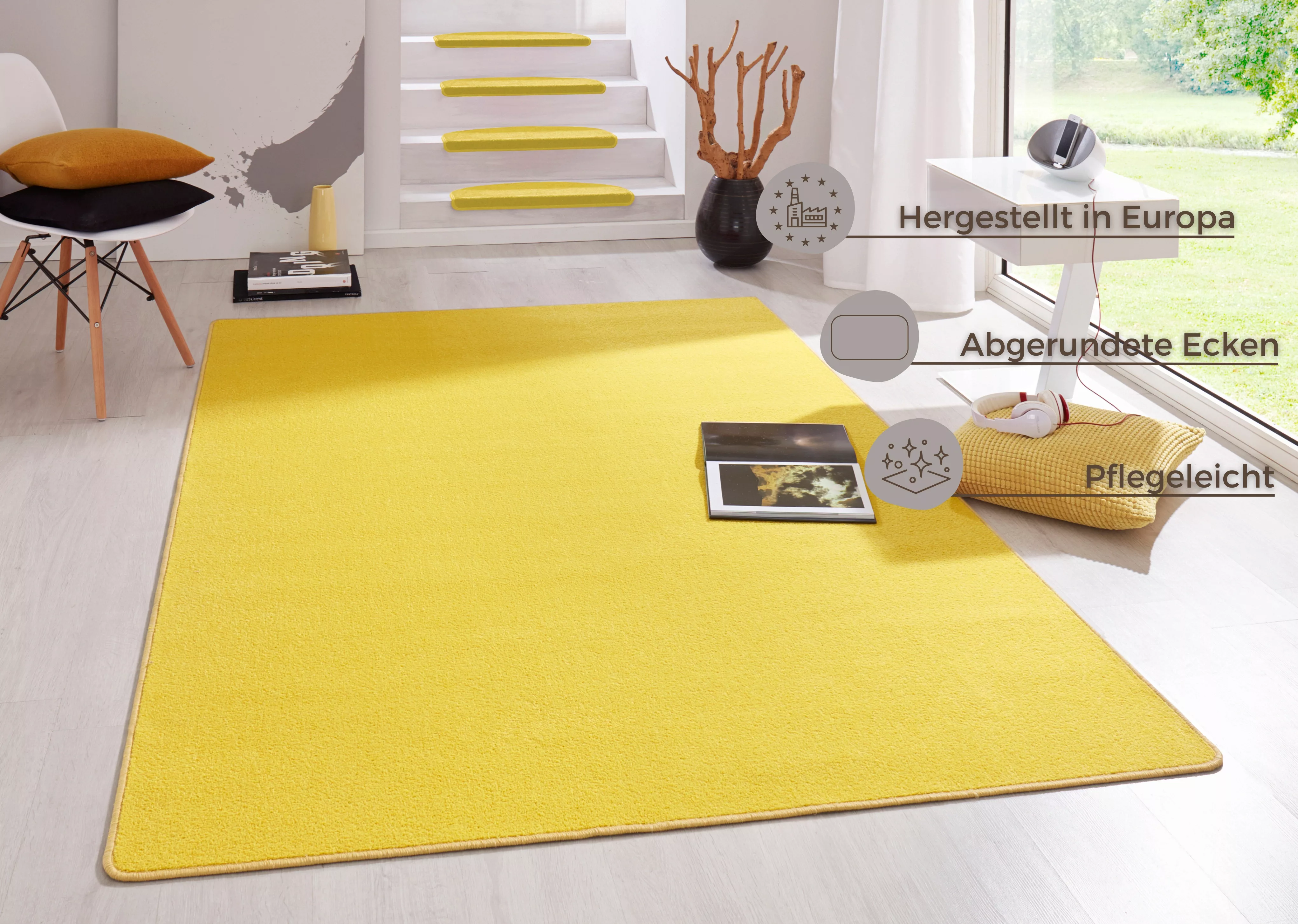 HANSE Home Teppich »Fancy«, rechteckig, Kurzflor, weich, uni, gekettelt, Wo günstig online kaufen