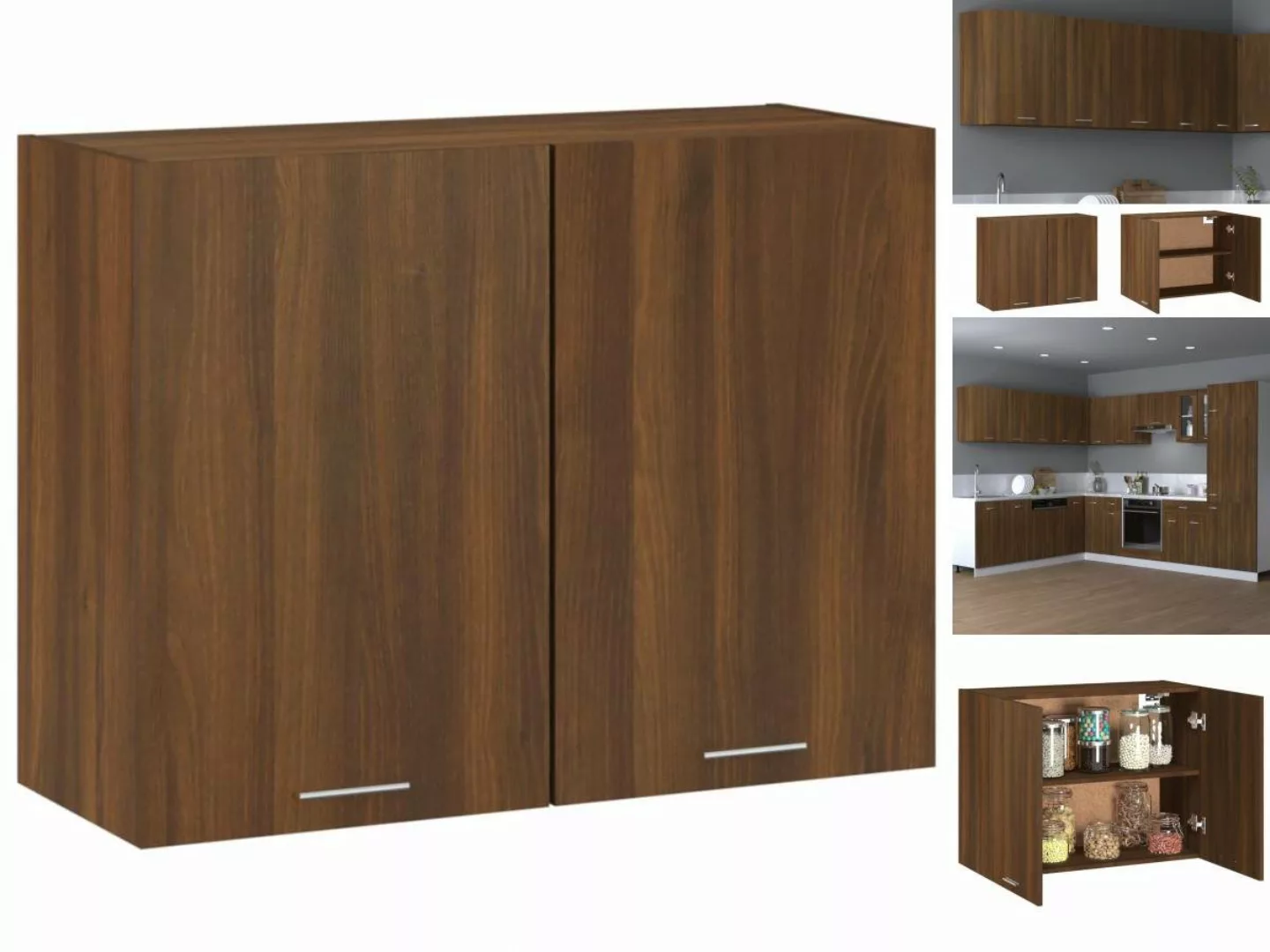 vidaXL Unterschrank Hängeschrank Braun Eichen-Optik 80x31x60 cm Holzwerksto günstig online kaufen