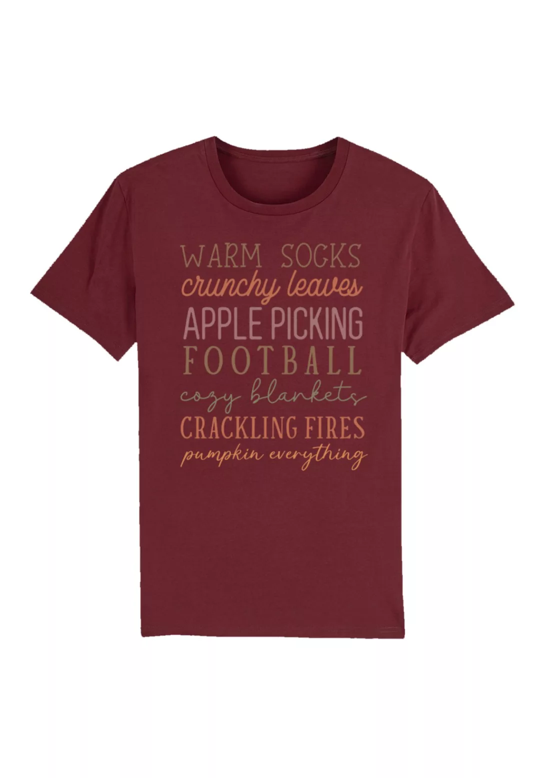 F4NT4STIC T-Shirt "Fall Socks leaves football apples", Premium Qualität, Un günstig online kaufen