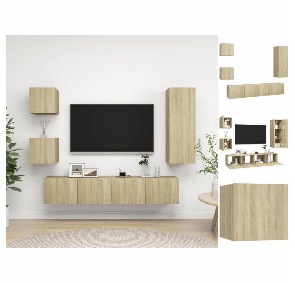 vidaXL TV-Schrank 5-tlg TV-Schrank-Sets Sonoma-Eiche Holzwerkstoff günstig online kaufen