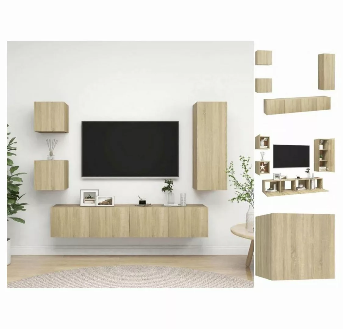 vidaXL TV-Schrank 5-tlg TV-Schrank-Sets Sonoma-Eiche Spanplatte günstig online kaufen