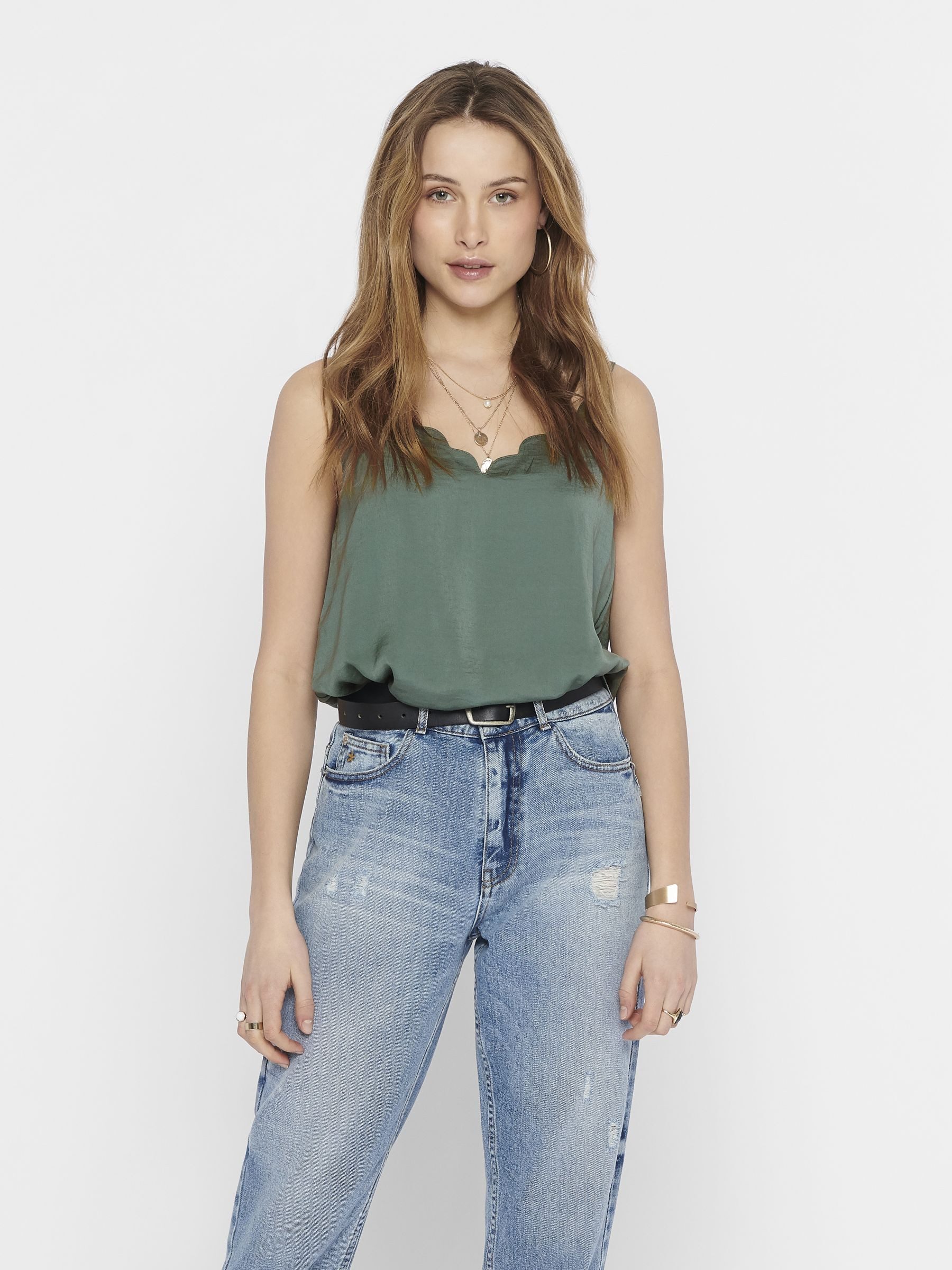 ONLY Shirttop Trendige Sommer-Essentials mit texturierter günstig online kaufen
