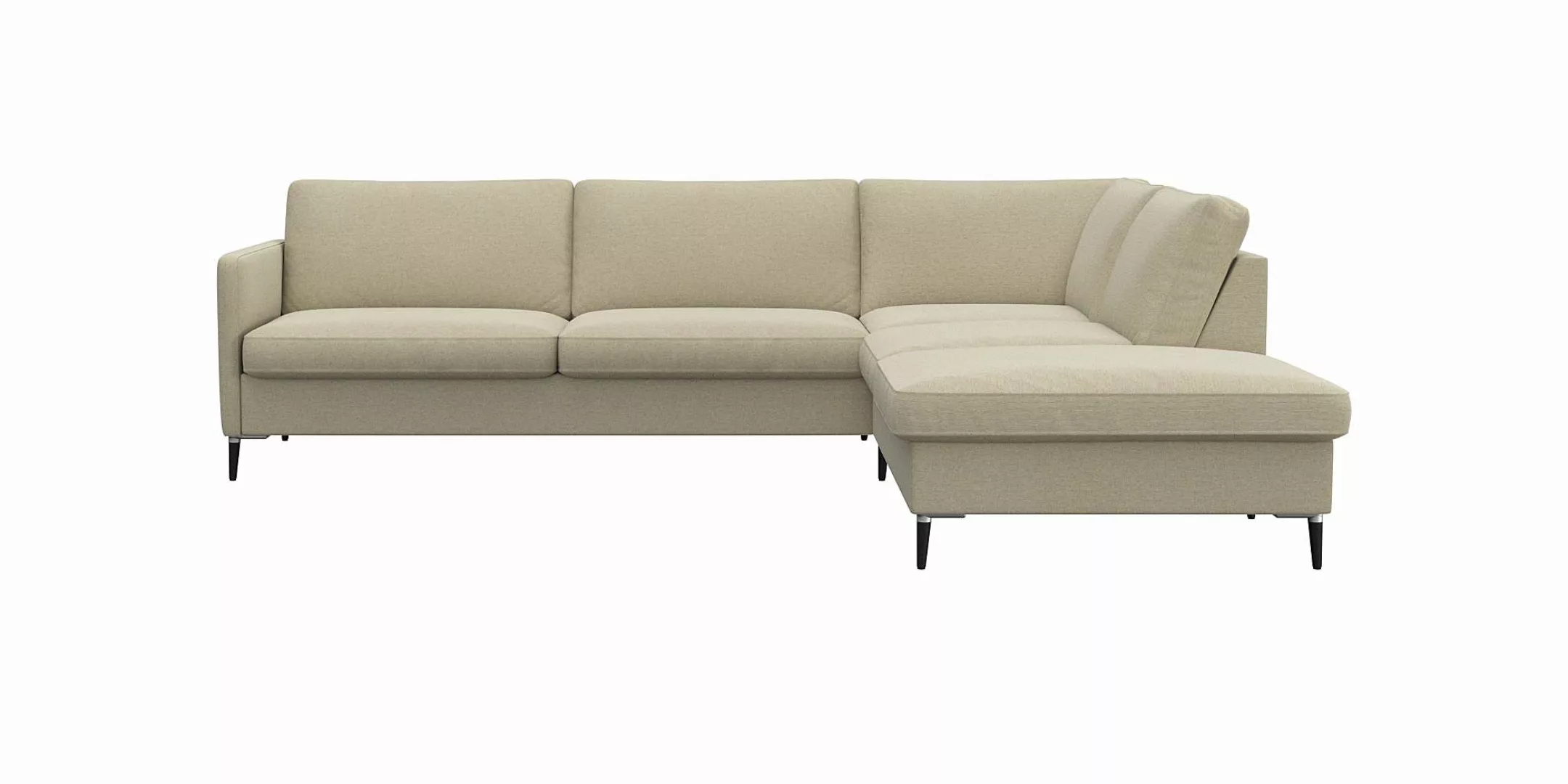 FLEXLUX Ecksofa "Fiore, L-Form", schmale Armlehnen, Kaltschaum, Füße Alu+sc günstig online kaufen