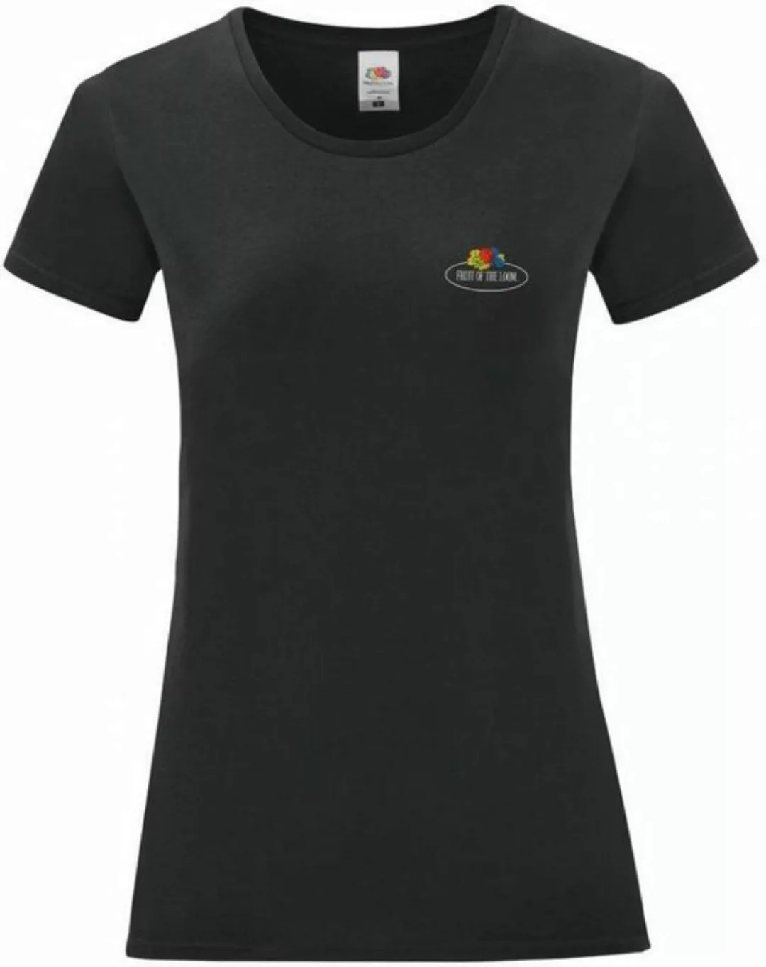 Fruit of the Loom Rundhalsshirt Ladies Vintage T Small Logo Print günstig online kaufen