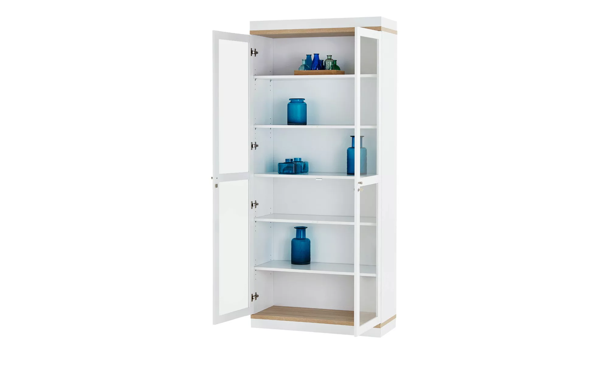 Roomers Vitrine  Case ¦ weiß ¦ Maße (cm): B: 88 H: 200 T: 36 Kommoden & Sid günstig online kaufen