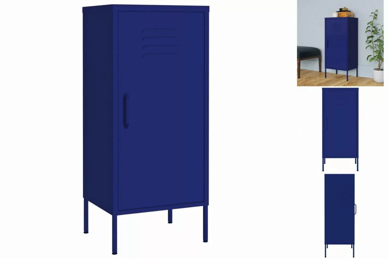 vidaXL Aktenschrank Lagerschrank Marineblau 42,5x35x101,5 cm Stahl günstig online kaufen