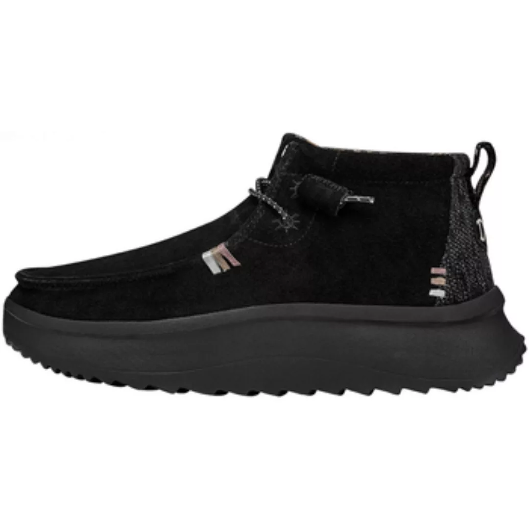 HEYDUDE  Sneaker Wendy Peak Hi Suede Turnschuhe Frau Schwarz günstig online kaufen