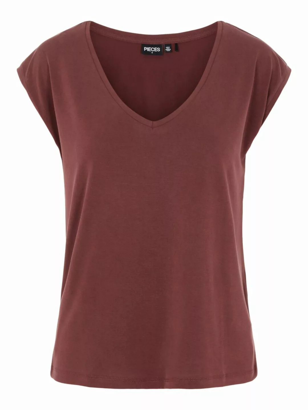 Pieces Kamala Kurzärmeliges T-shirt XL Red Mahogany günstig online kaufen