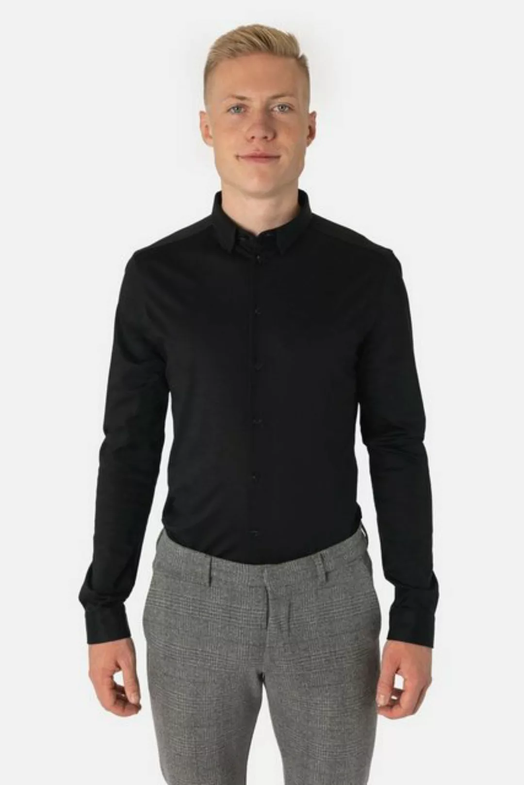 Mos Mosh Langarmhemd Marco Jersey mit verdecktem Button-down-Kragen günstig online kaufen