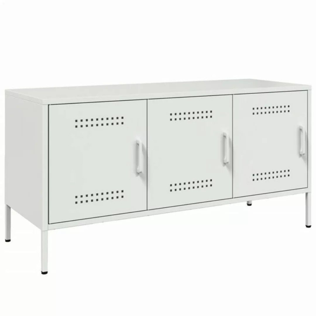 vidaXL TV-Schrank TV-Schrank Weiß 100,5x39x50,5 cm Stahl (1-St) günstig online kaufen