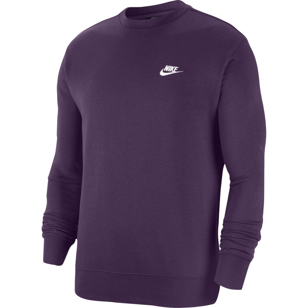 Nike Sportswear Club French Terry Crew Langarm-t-shirt M Grand Purple / Whi günstig online kaufen