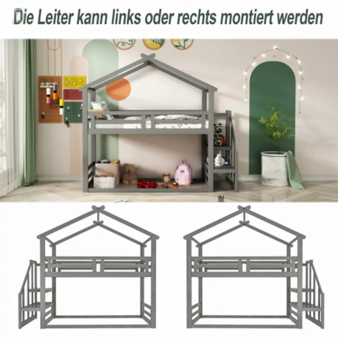 XDeer Kinderbett Kinderbett 90*200cm, Niedriges Etagenbett, Etagenbettgeste günstig online kaufen