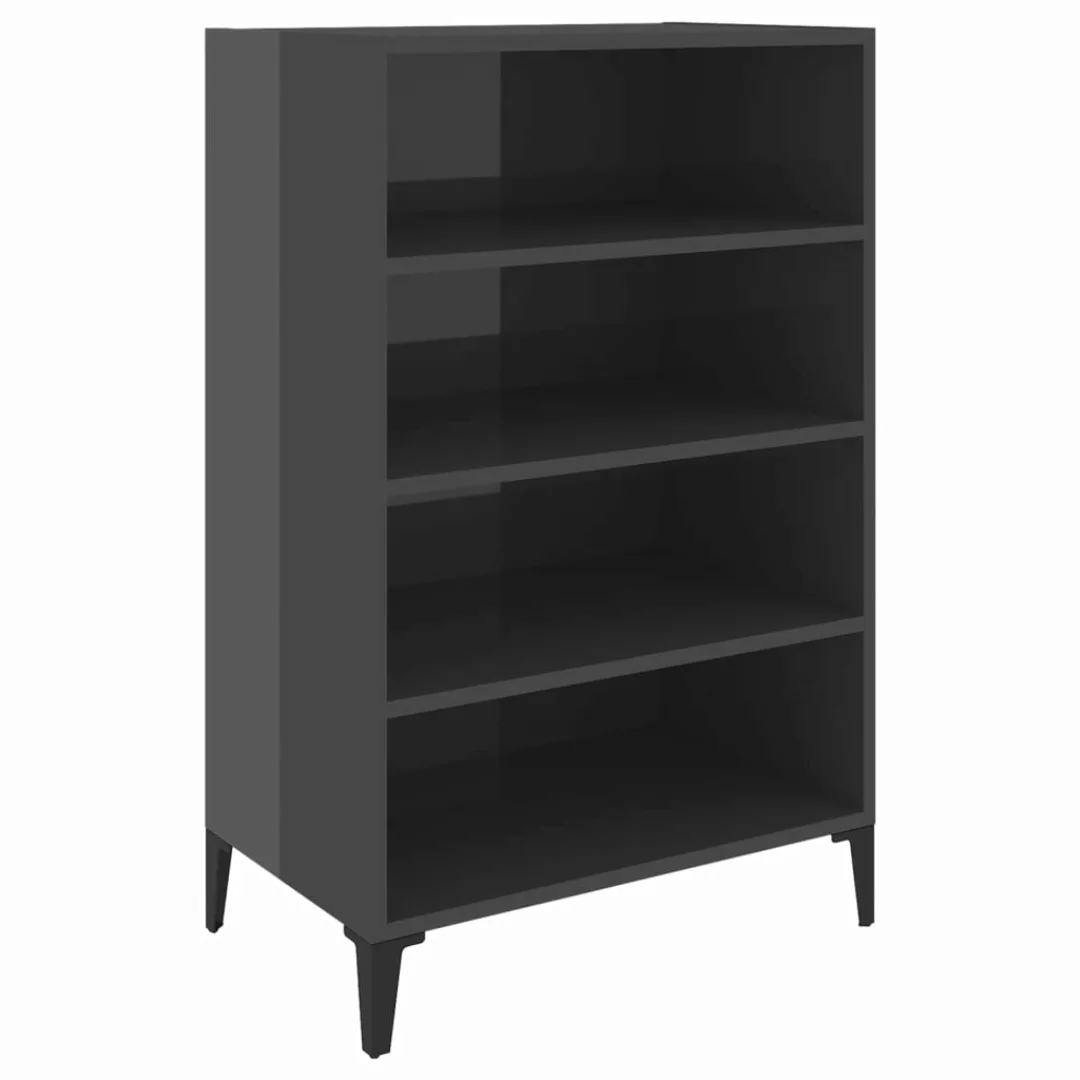 Sideboard Hochglanz-grau 57x35x90 Cm Spanplatte günstig online kaufen