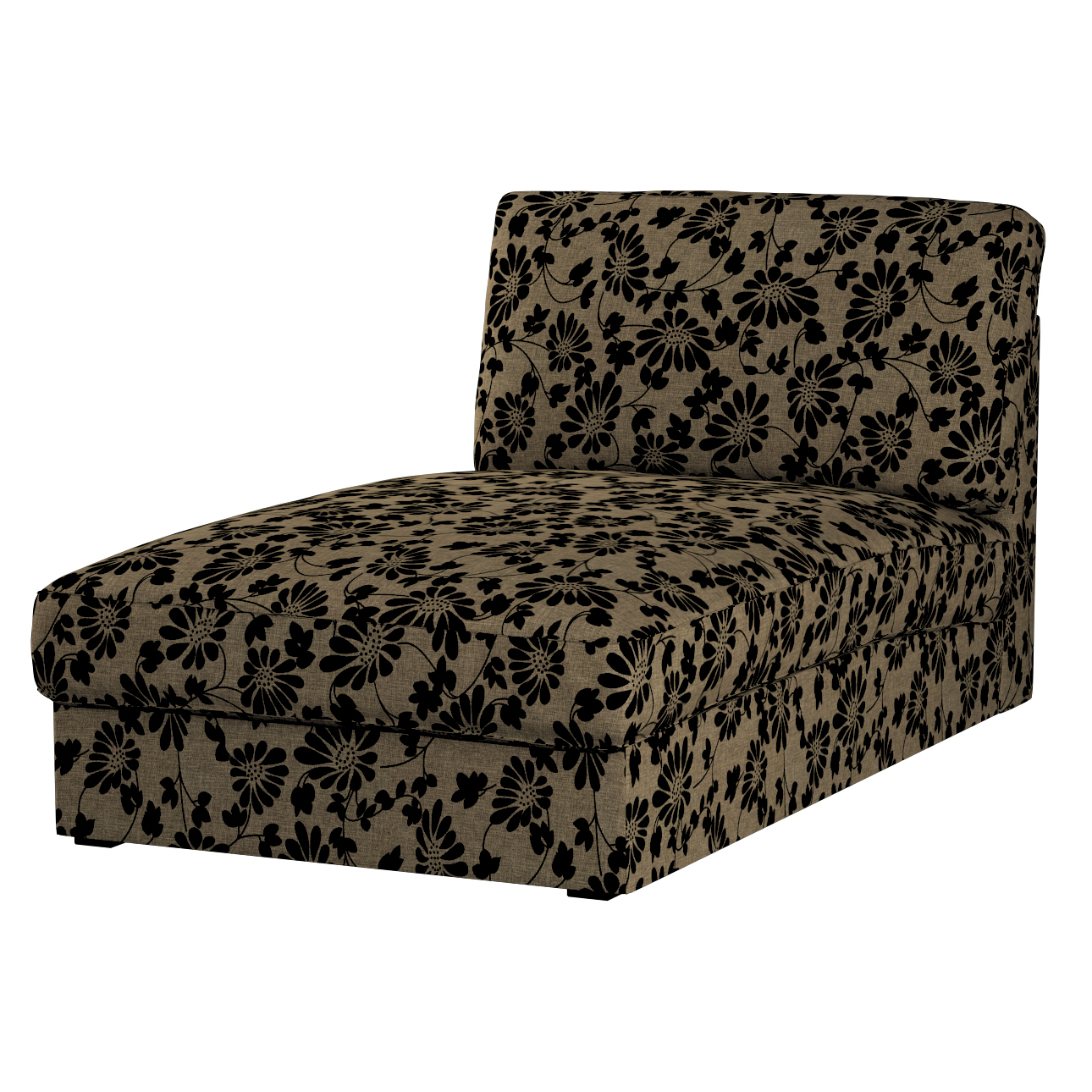 Bezug für Kivik Recamiere Sofa, beige-schwarz, Bezug für Kivik Recamiere, L günstig online kaufen