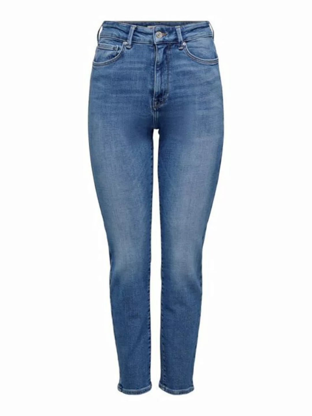 Only Damen Jeans ONLEMILY STRETCH - Straight Fit - Blau - Medium Blue Denim günstig online kaufen