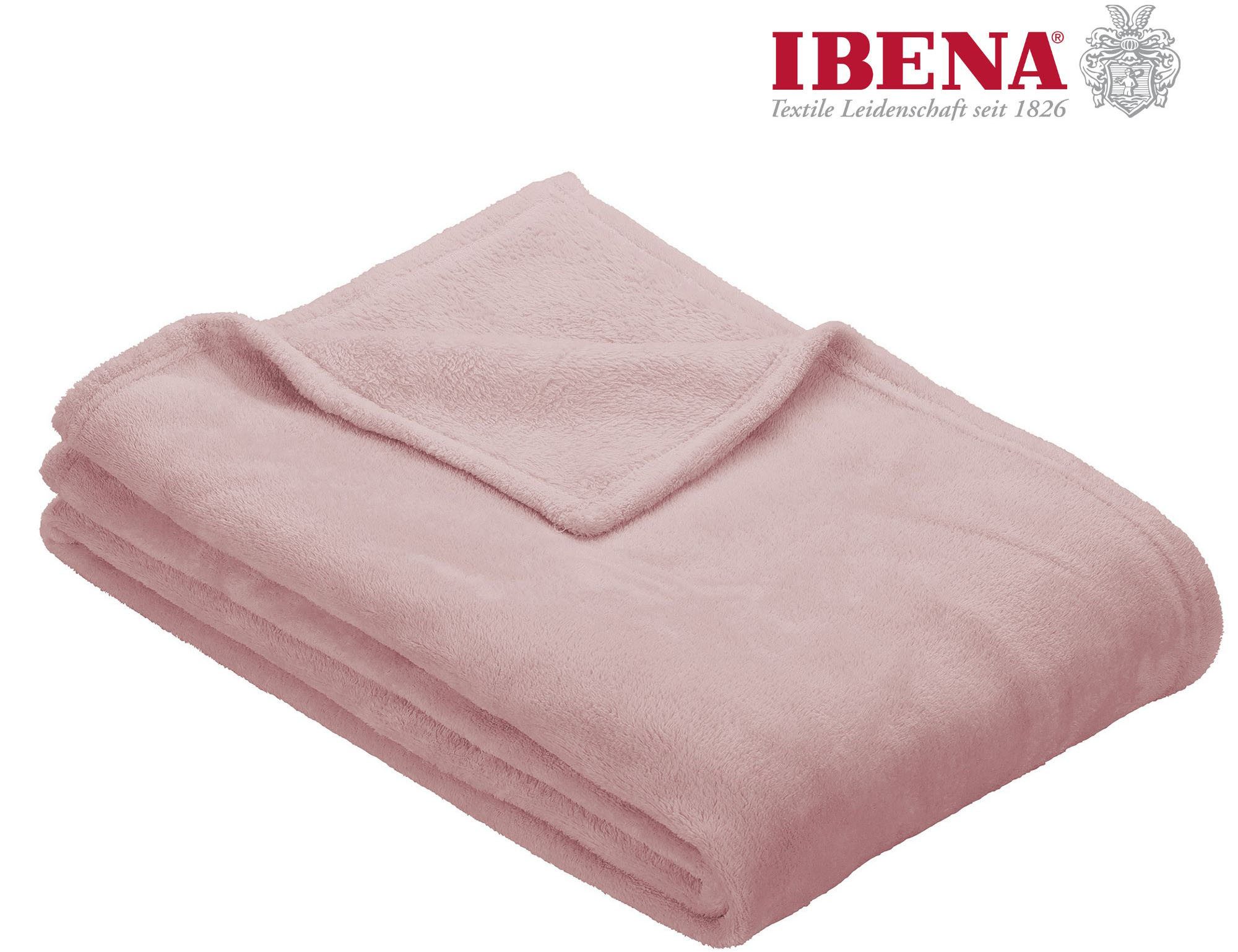Wohndecke Uni Fleecedecke Olbia, IBENA, einfarbig günstig online kaufen