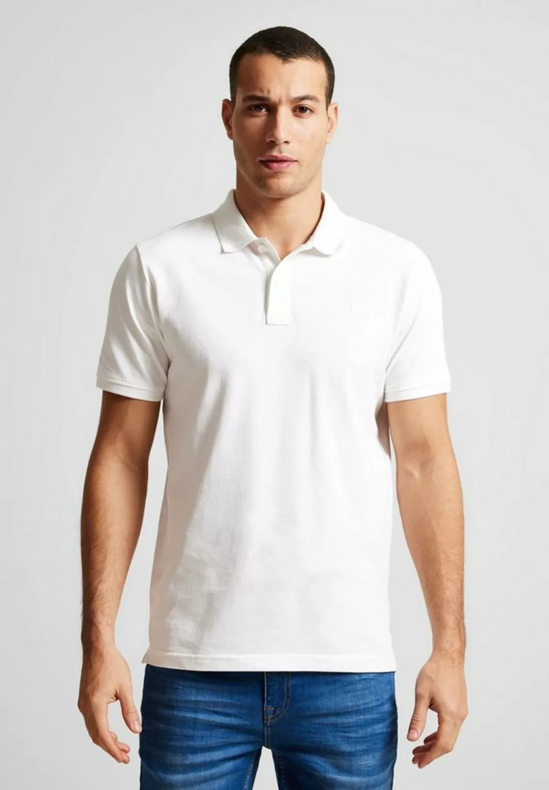 STREET ONE MEN Poloshirt in Unifarbe günstig online kaufen