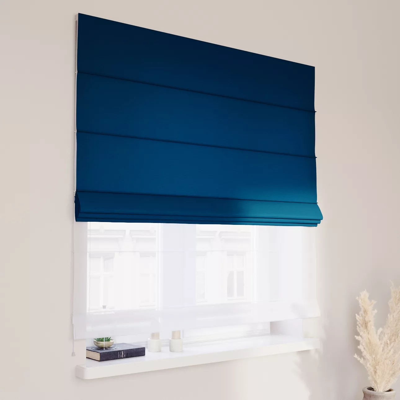 Dekoria Doppelraffrollo Duo, marinenblau , 50 x 60 cm günstig online kaufen