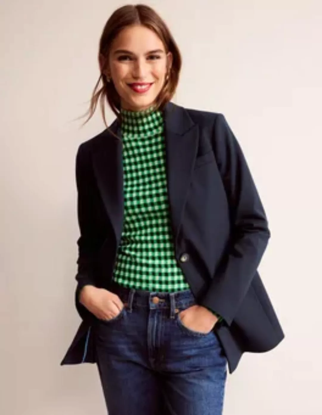 Der Bloomsbury Woll-Blazer Damen Boden, Marineblau günstig online kaufen