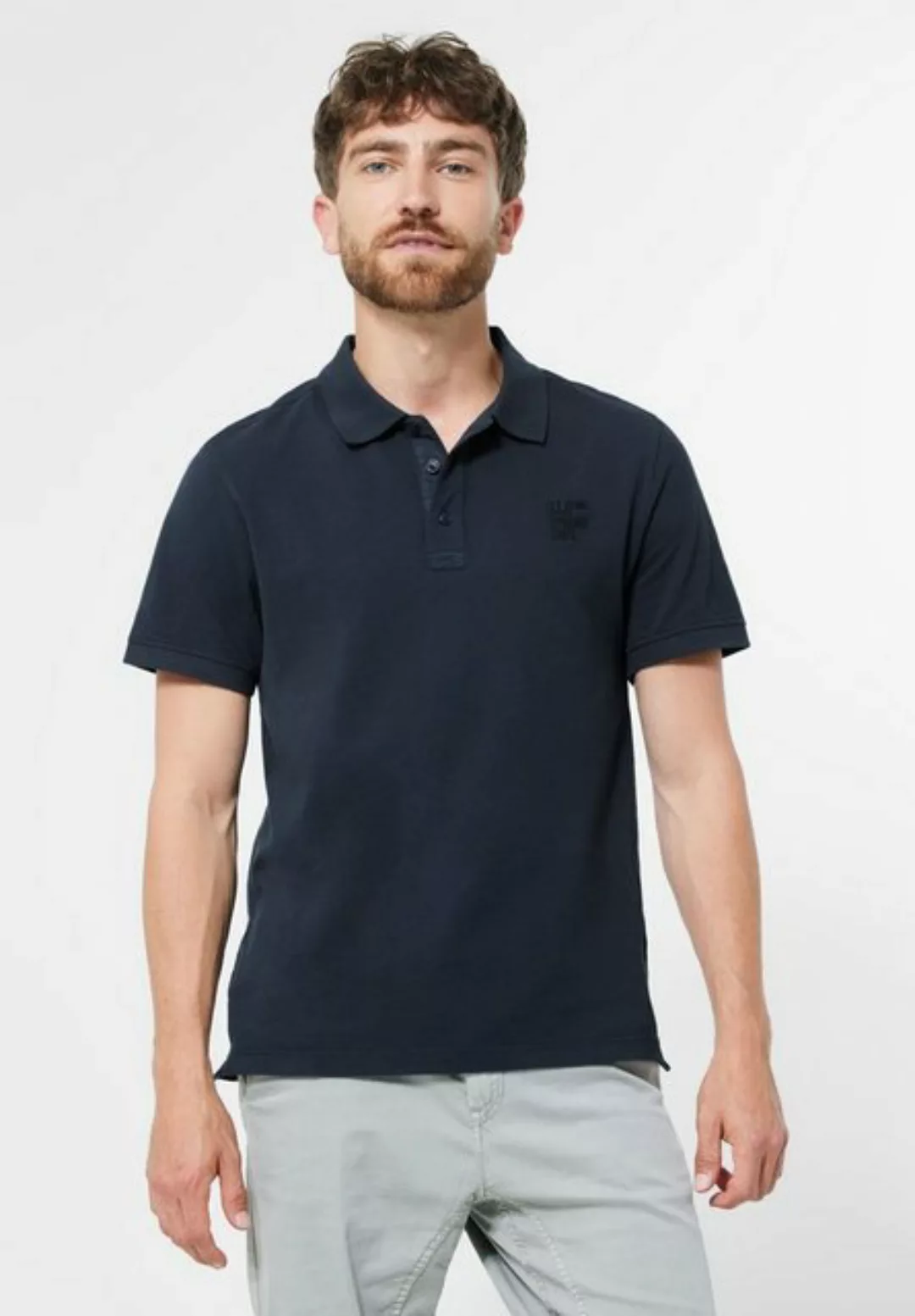 STREET ONE MEN Poloshirt mit Piqué-Struktur günstig online kaufen