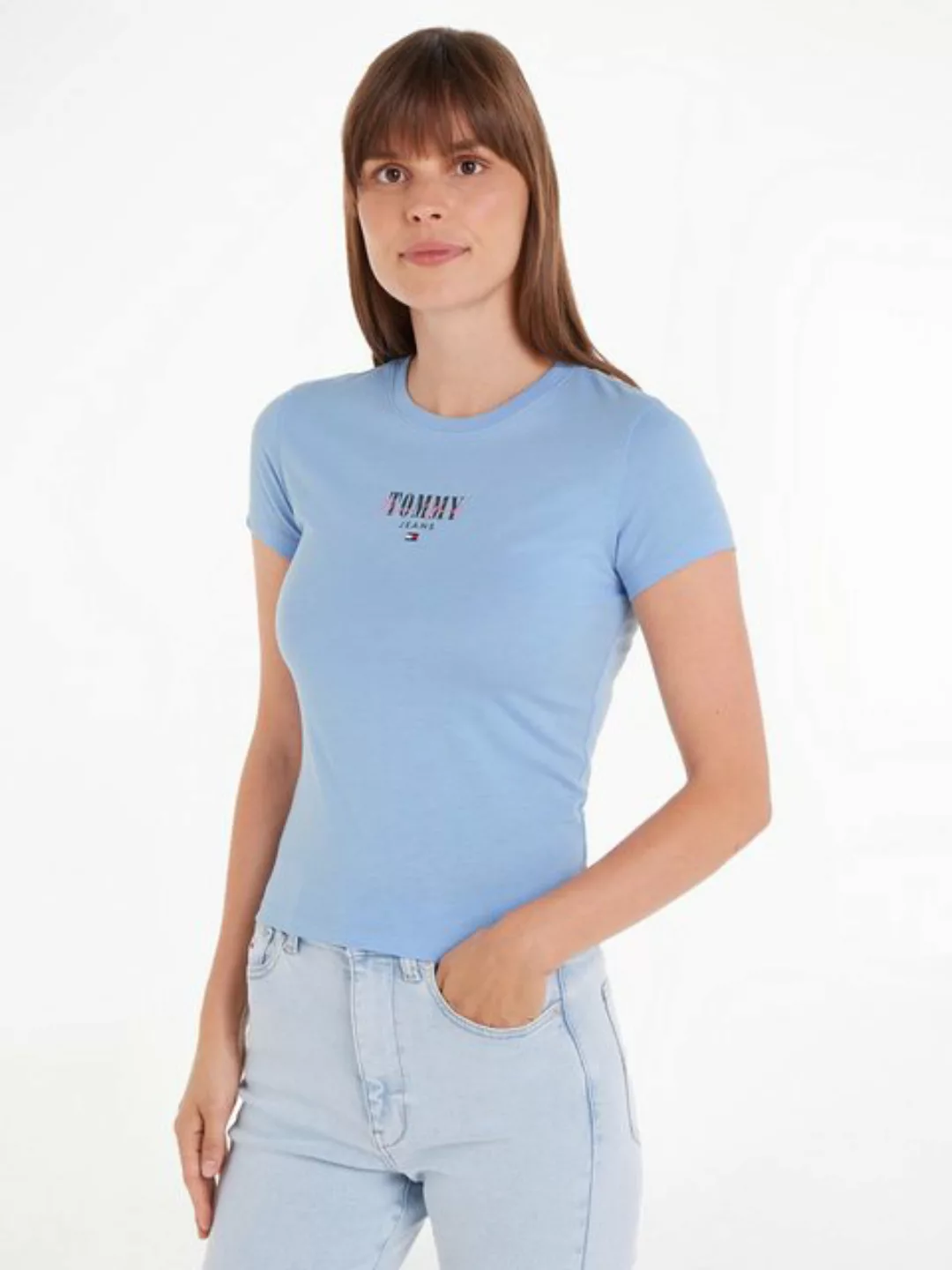 Tommy Jeans Curve T-Shirt "TJW SLIM ESSNTL LOGO 1 TEE EXT", Große Größen günstig online kaufen