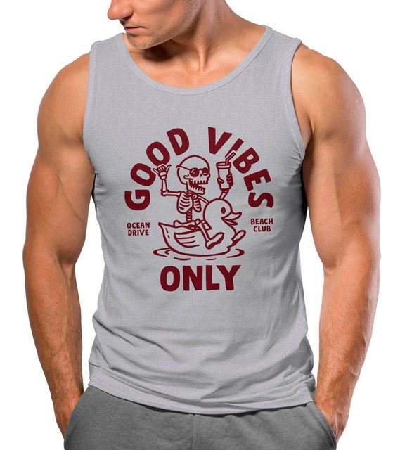 Neverless Tanktop Herren Tank-Top Good Vibes Only Quietsche-Ente Motivprint günstig online kaufen