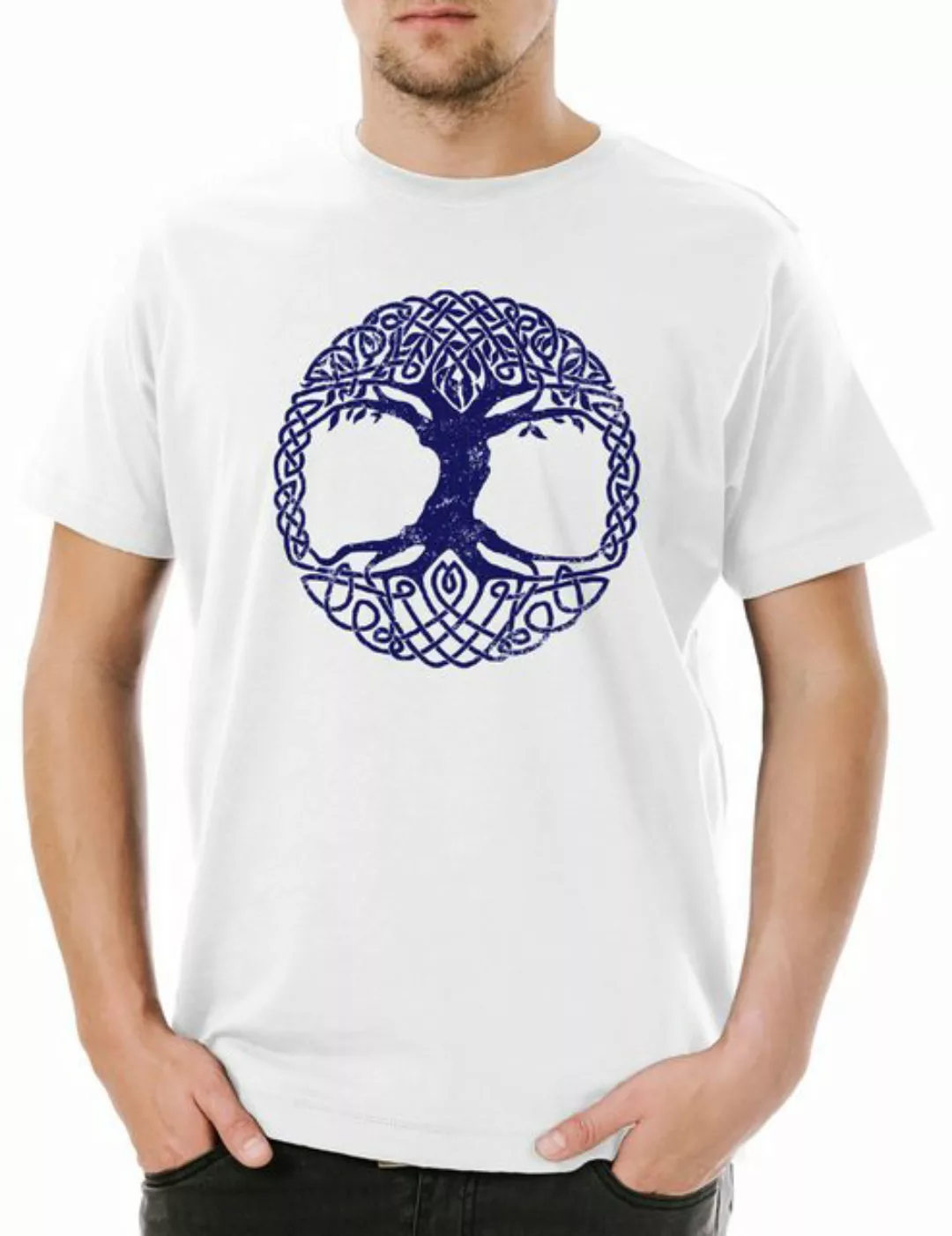 Urban Backwoods Print-Shirt Yggdrasil Tree Logo V Herren T-Shirt Asen Odin günstig online kaufen