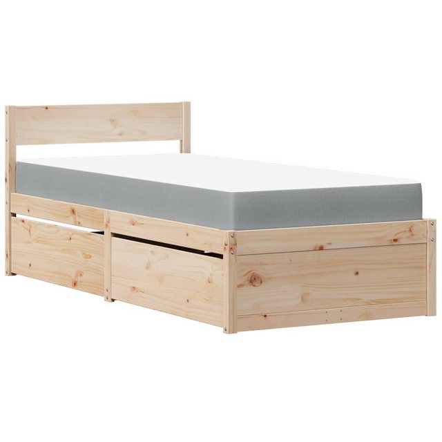 vidaXL Bett Bett mit Schubladen und Matratze 90x190 Massivholz Kiefer günstig online kaufen