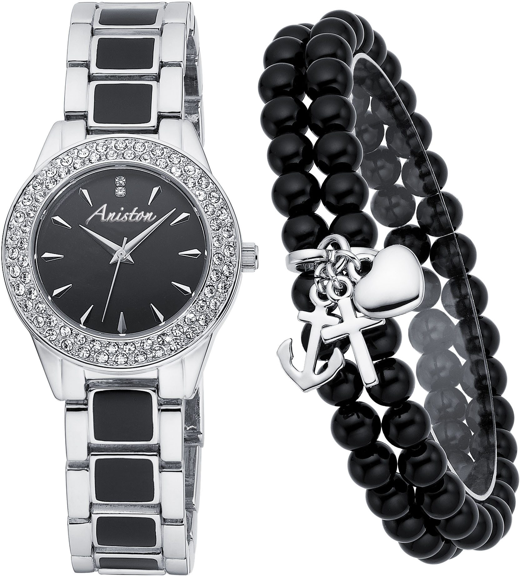 Aniston JEWELRY & WATCHES Quarzuhr, (Set, günstig online kaufen