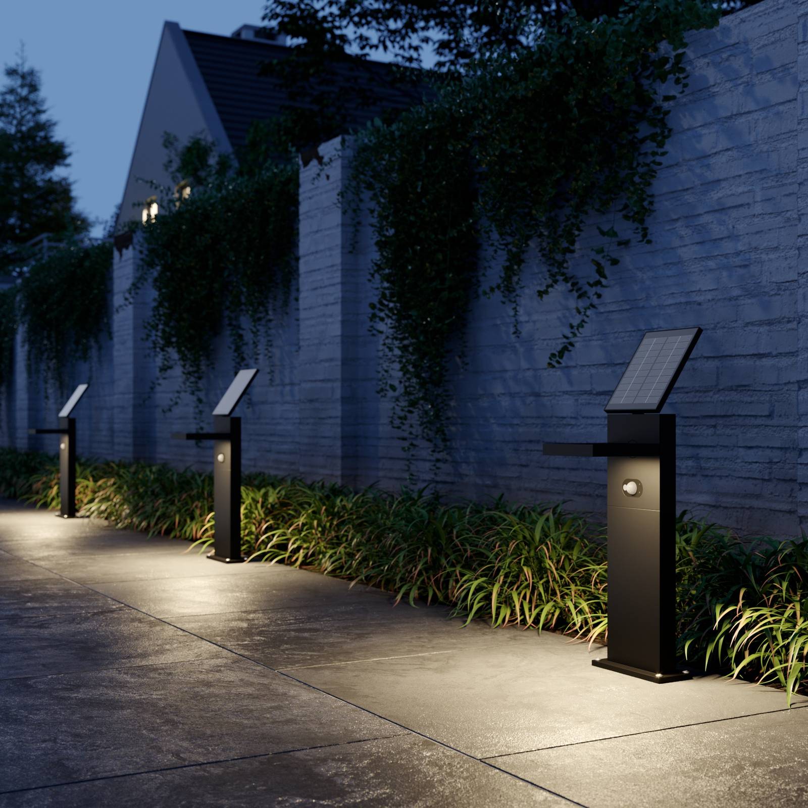Solar-LED-Wegelampe Silvan mit Sensor, 60 cm günstig online kaufen