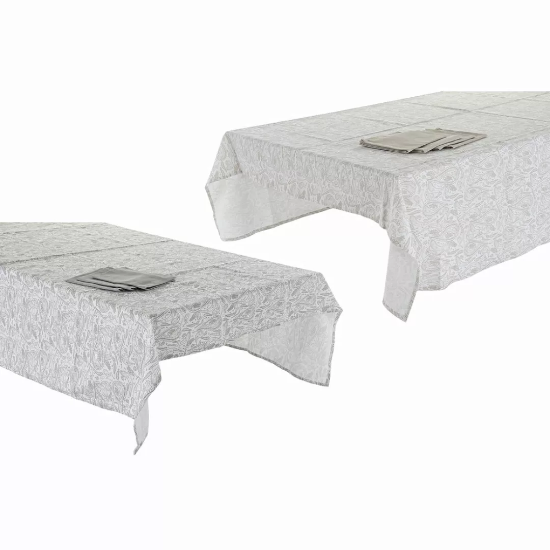 Tischdecke Und Servietten Dkd Home Decor Beige Baumwolle Weiß (150 X 150 X günstig online kaufen