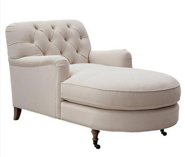 JVmoebel Chaiselongue Beige Chaiselongue Chesterfield Möbel Wohnzimmer Desi günstig online kaufen