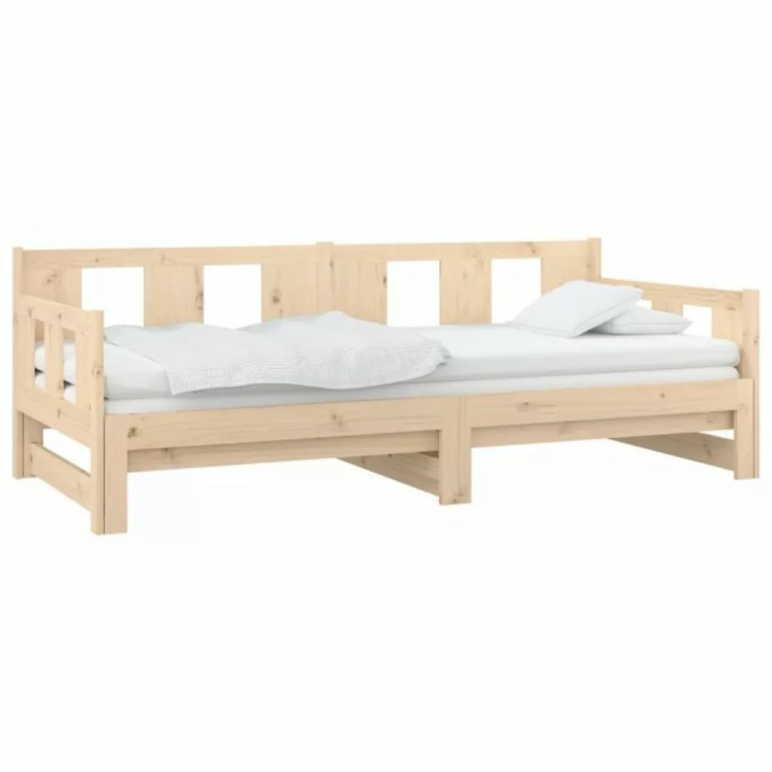 vidaXL Bett Tagesbett Ausziehbar Massivholz Kiefer 2x(80x200) cm günstig online kaufen