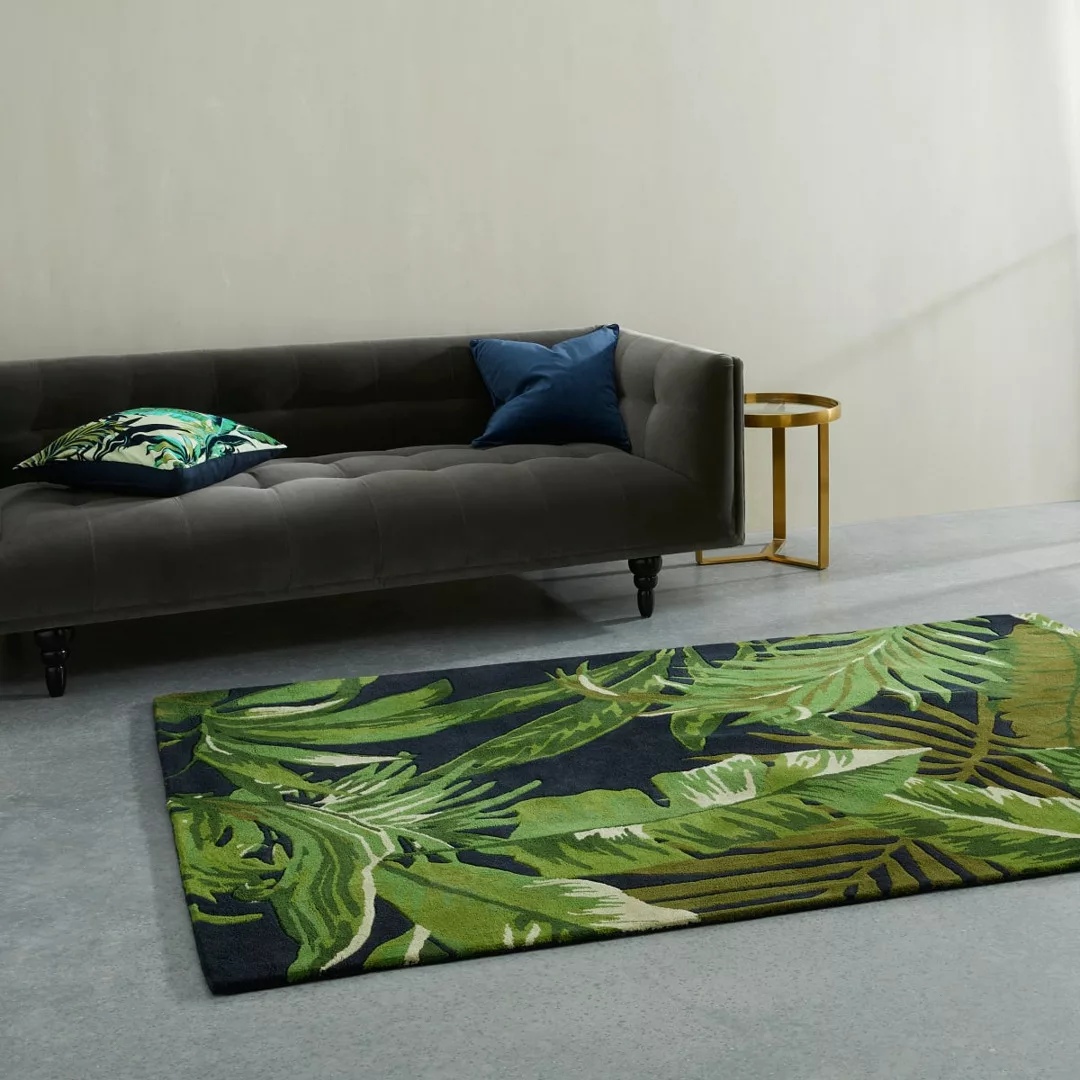 Jangala Teppich (160 x 230 cm), Nachtblau und Gruen - MADE.com günstig online kaufen
