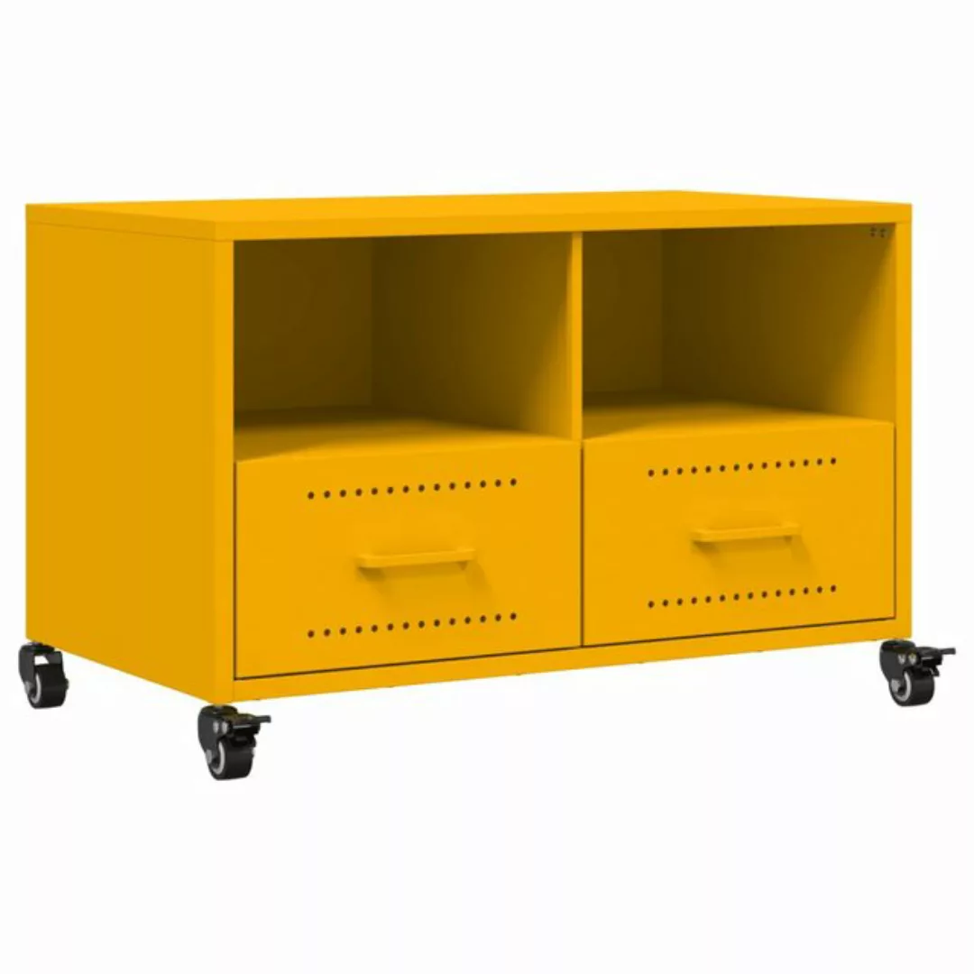 vidaXL TV-Schrank TV-Schrank Senfgelb 68x39x43,5 cm Kaltgewalzter Stahl günstig online kaufen