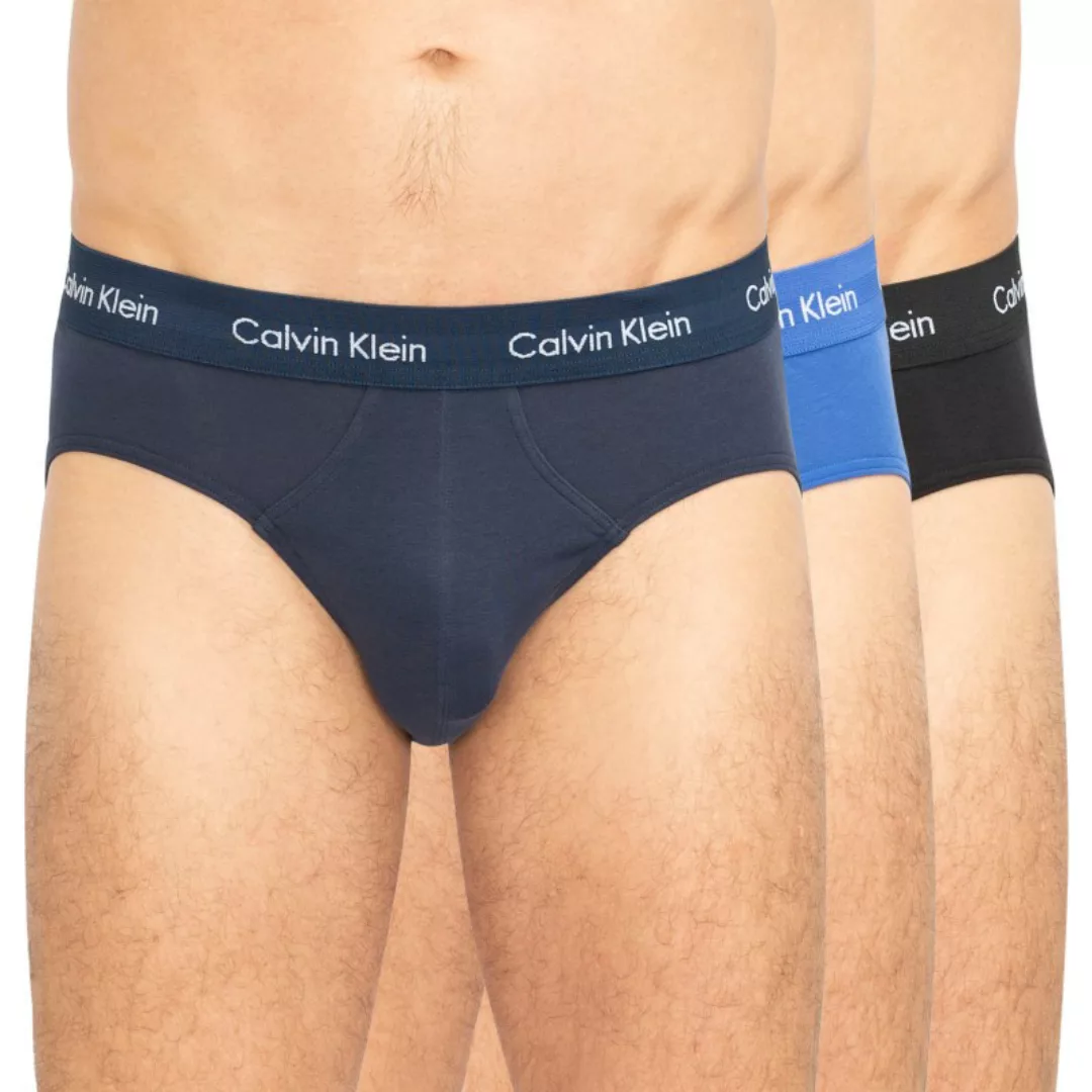 Calvin Klein 3-er Set Hip Briefs Schwarz & Blau günstig online kaufen