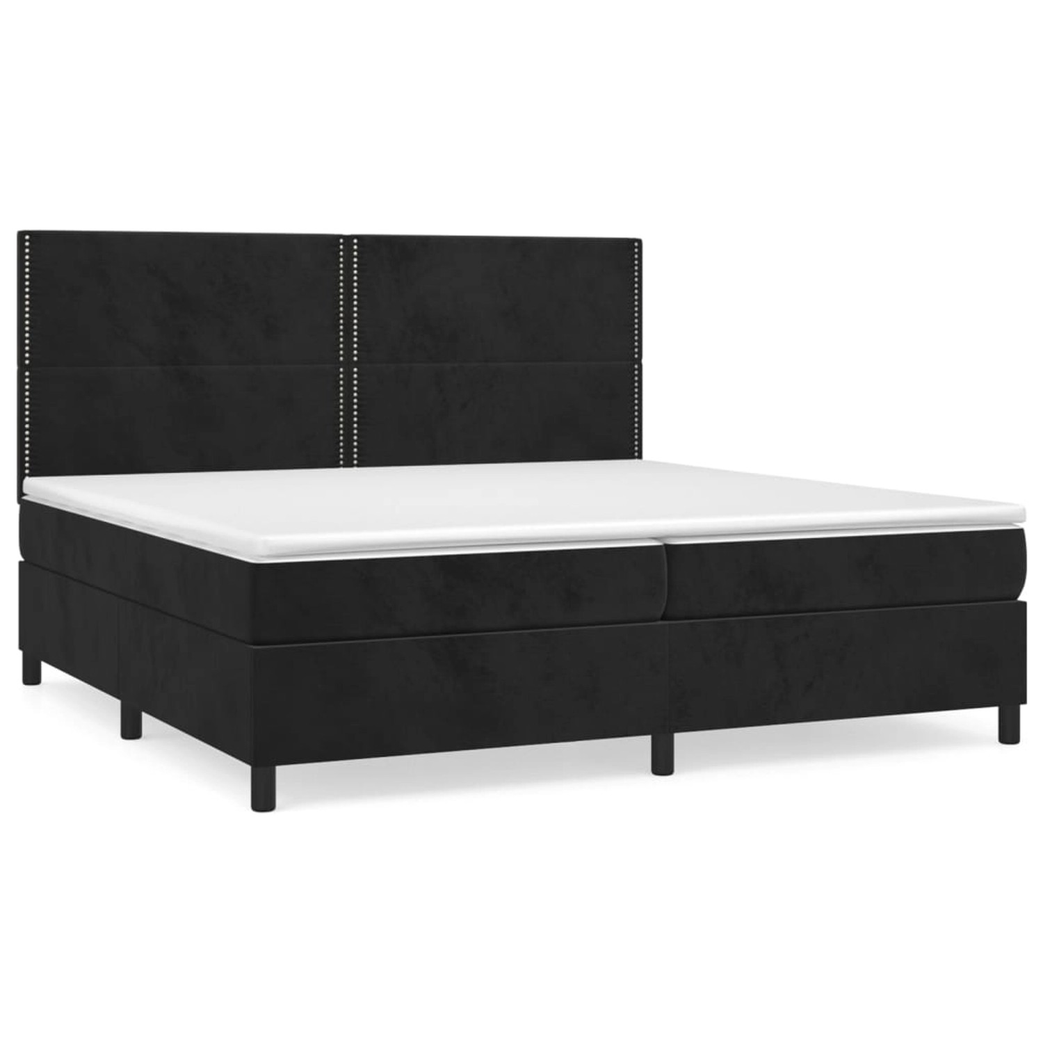 vidaXL Boxspringbett mit Matratze Schwarz 200x200 cm Samt1348920 günstig online kaufen