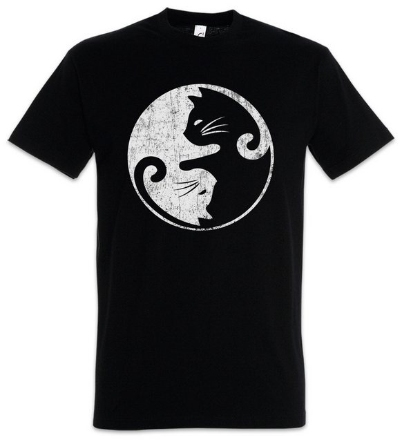 Urban Backwoods Print-Shirt Cats Yin & Yang Herren T-Shirt Cat Katze Katzen günstig online kaufen