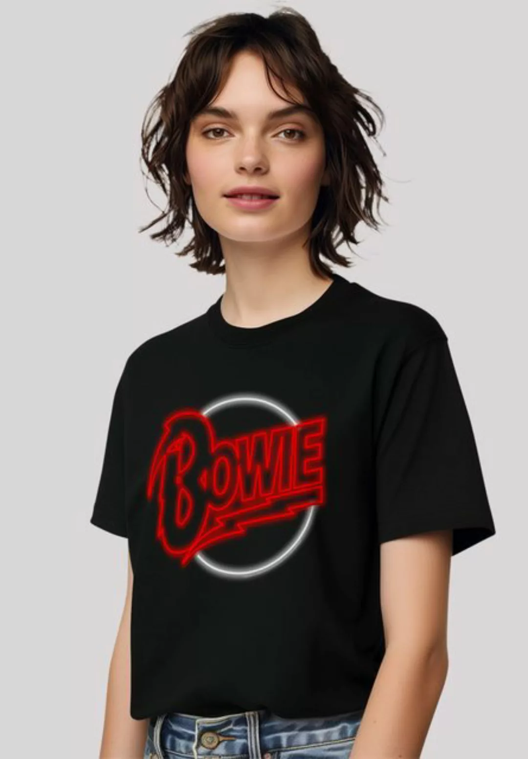 F4NT4STIC T-Shirt David Bowie Neon Logo Premium Qualität günstig online kaufen