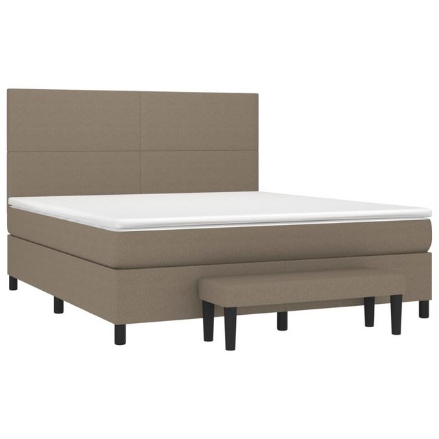 vidaXL Boxspringbett Boxspringbett mit Matratze und Fusshocker Stoff (160 x günstig online kaufen