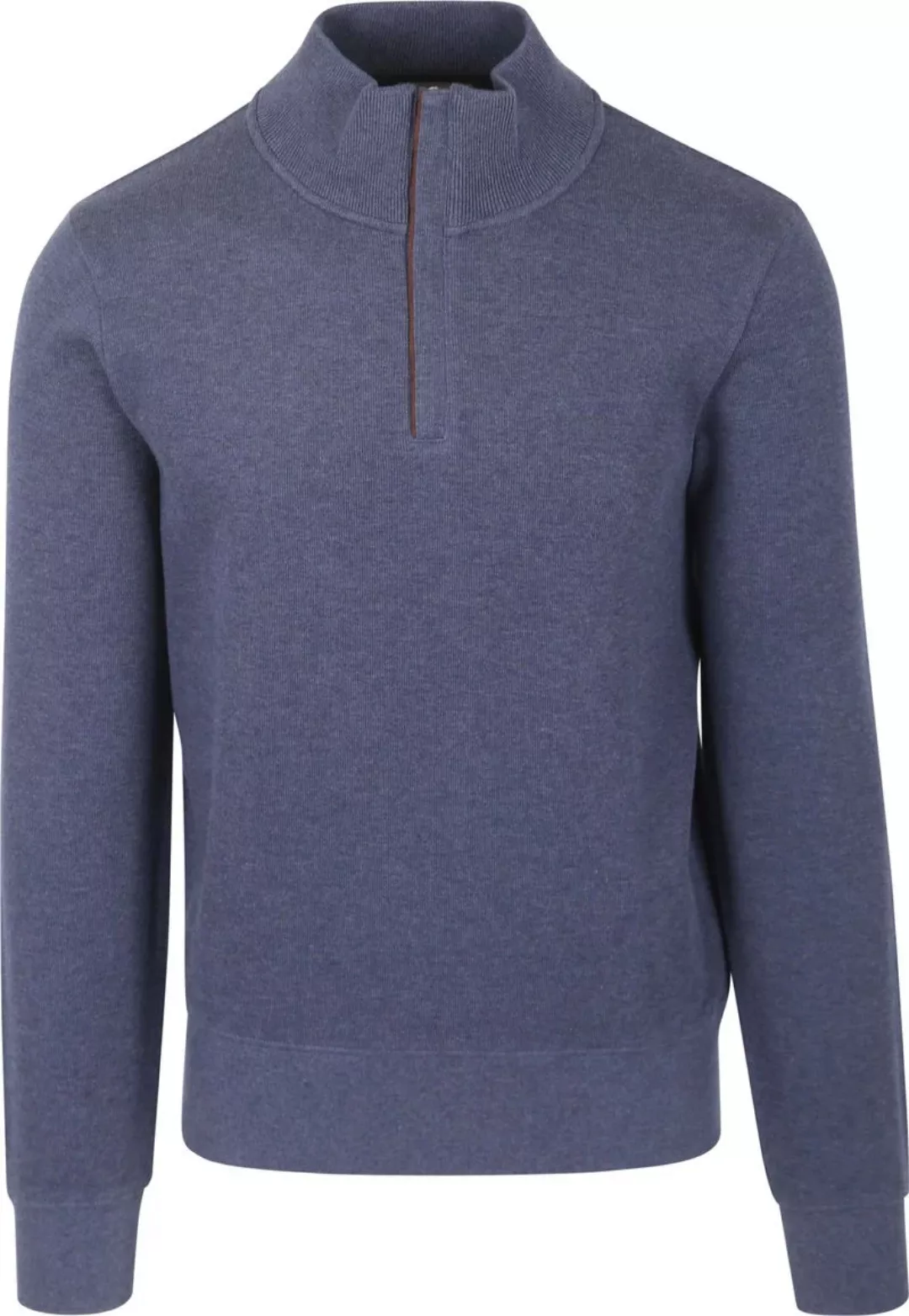 Gant Halfzip Sacker Pullover Melange Blau - Größe XL günstig online kaufen