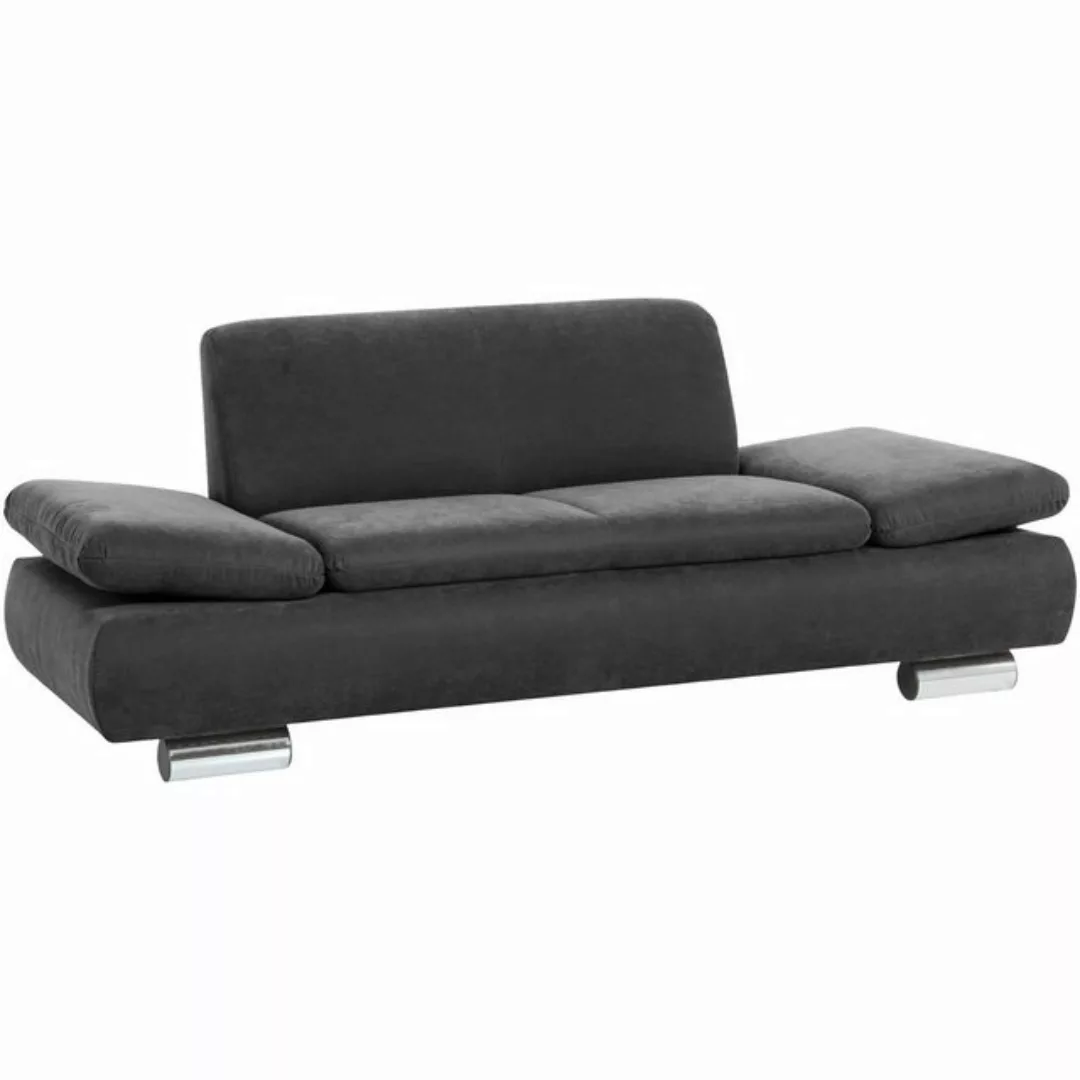 58 aufm Kessel Sofa 2-Sitzer Kaye Bezug Veloursstoff Metallfuß verchromt / günstig online kaufen