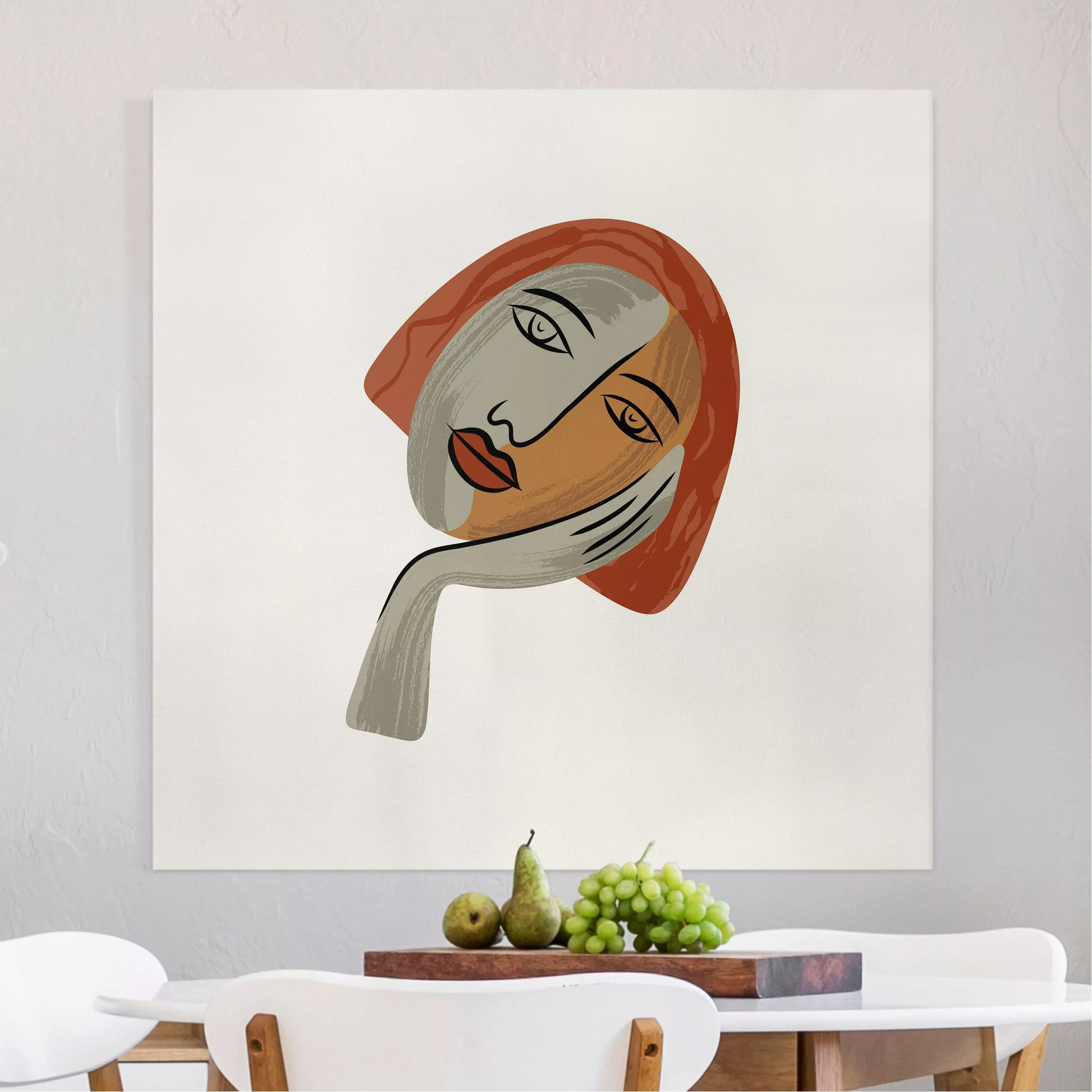 Leinwandbild Picasso Interpretation - Ruhend günstig online kaufen