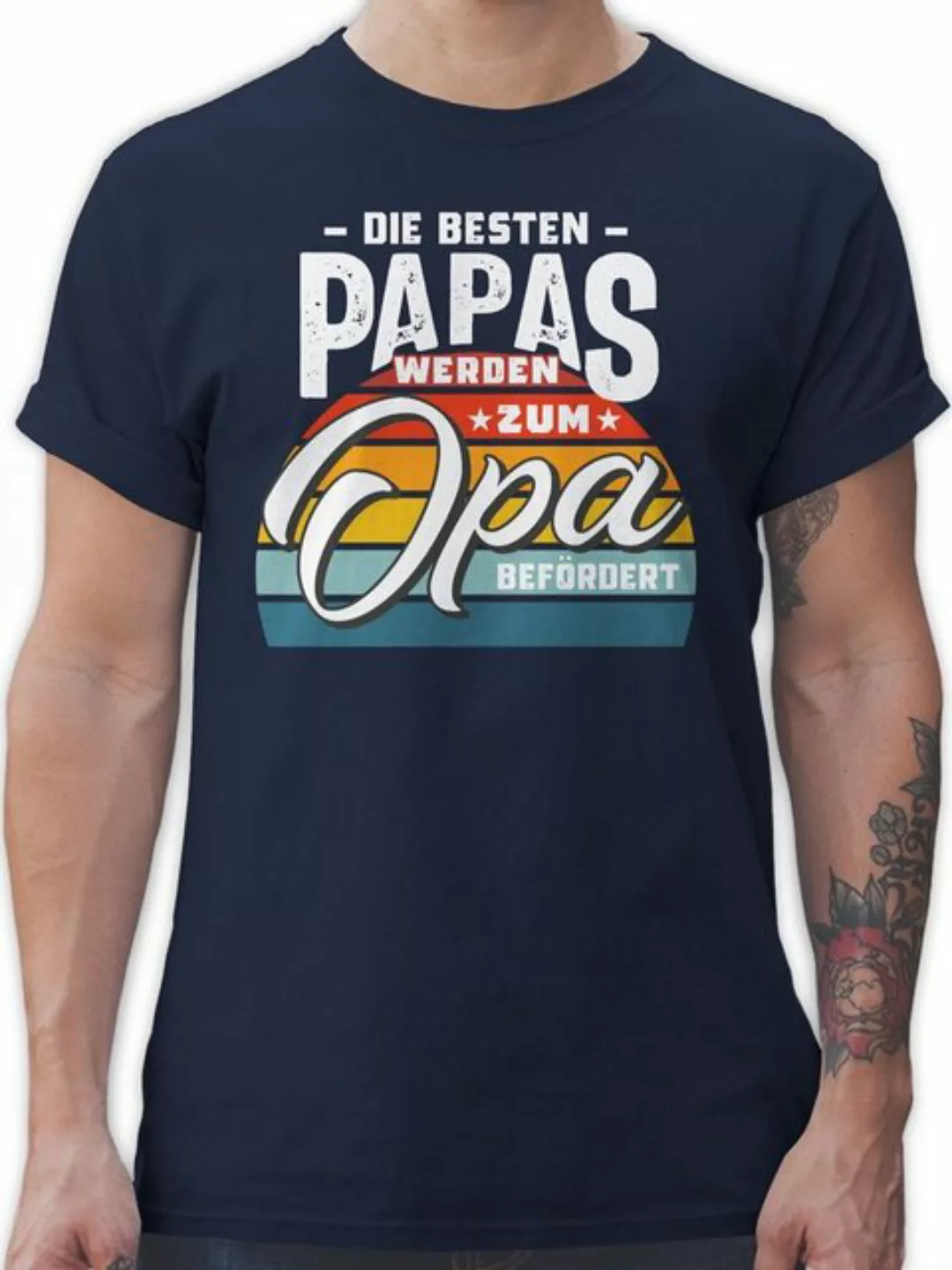 Shirtracer T-Shirt Die besten Papas werden zum Opa befördert I Du wirst Opa günstig online kaufen