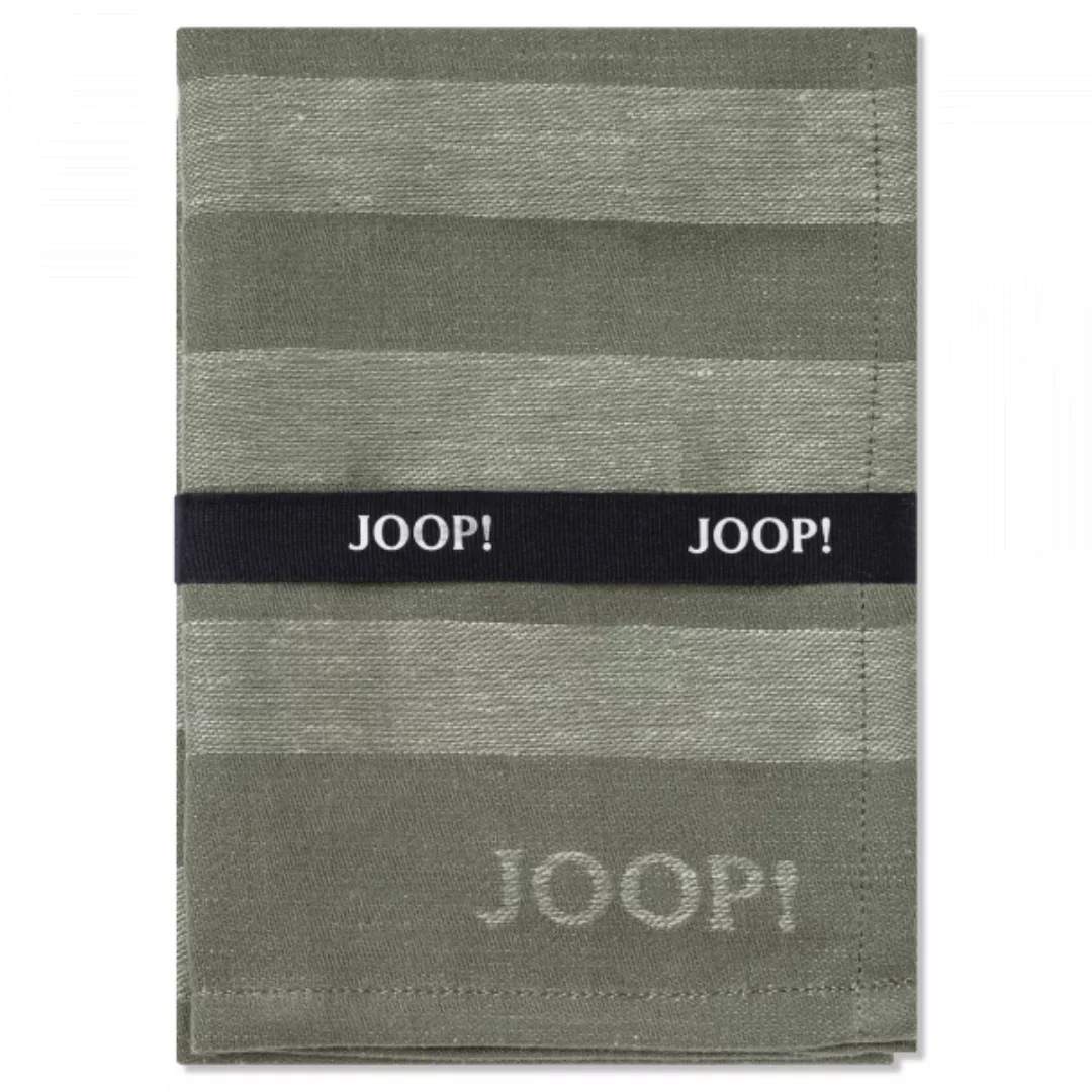 JOOP! Geschirrtücher Cuisine Stripes 1701 - Farbe: Oliv - 44 - 50x70 cm günstig online kaufen