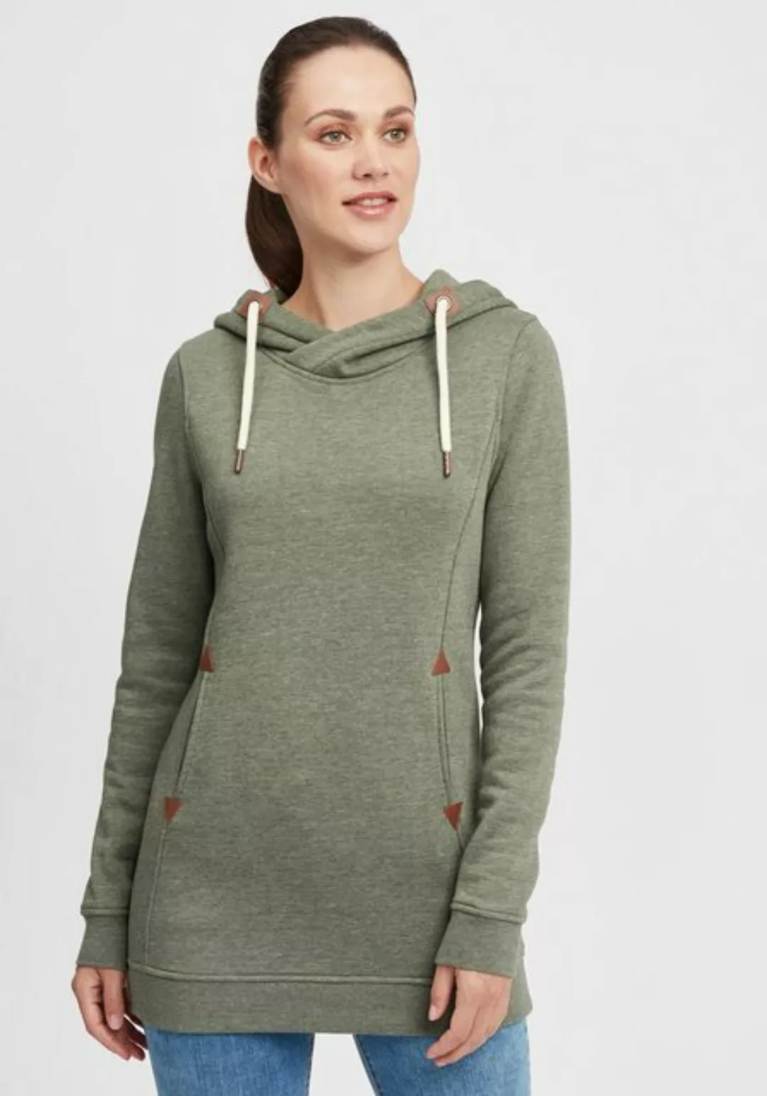 OXMO Hoodie OXVicky Hood Kapuzenpullover mit Cross-Over Kragen günstig online kaufen